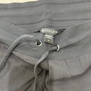 Athleta Black Drawstring Trekkie joggers, size 16